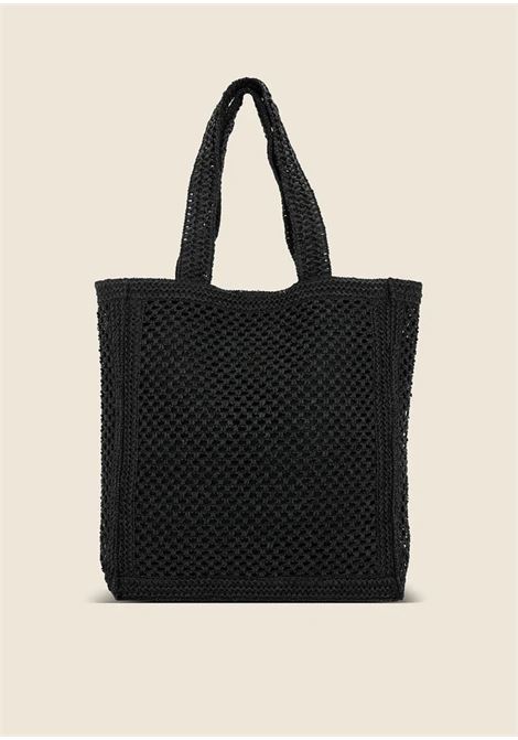 borsa da mare rafia nero ME FUI | A076BKRAFIA-NERO